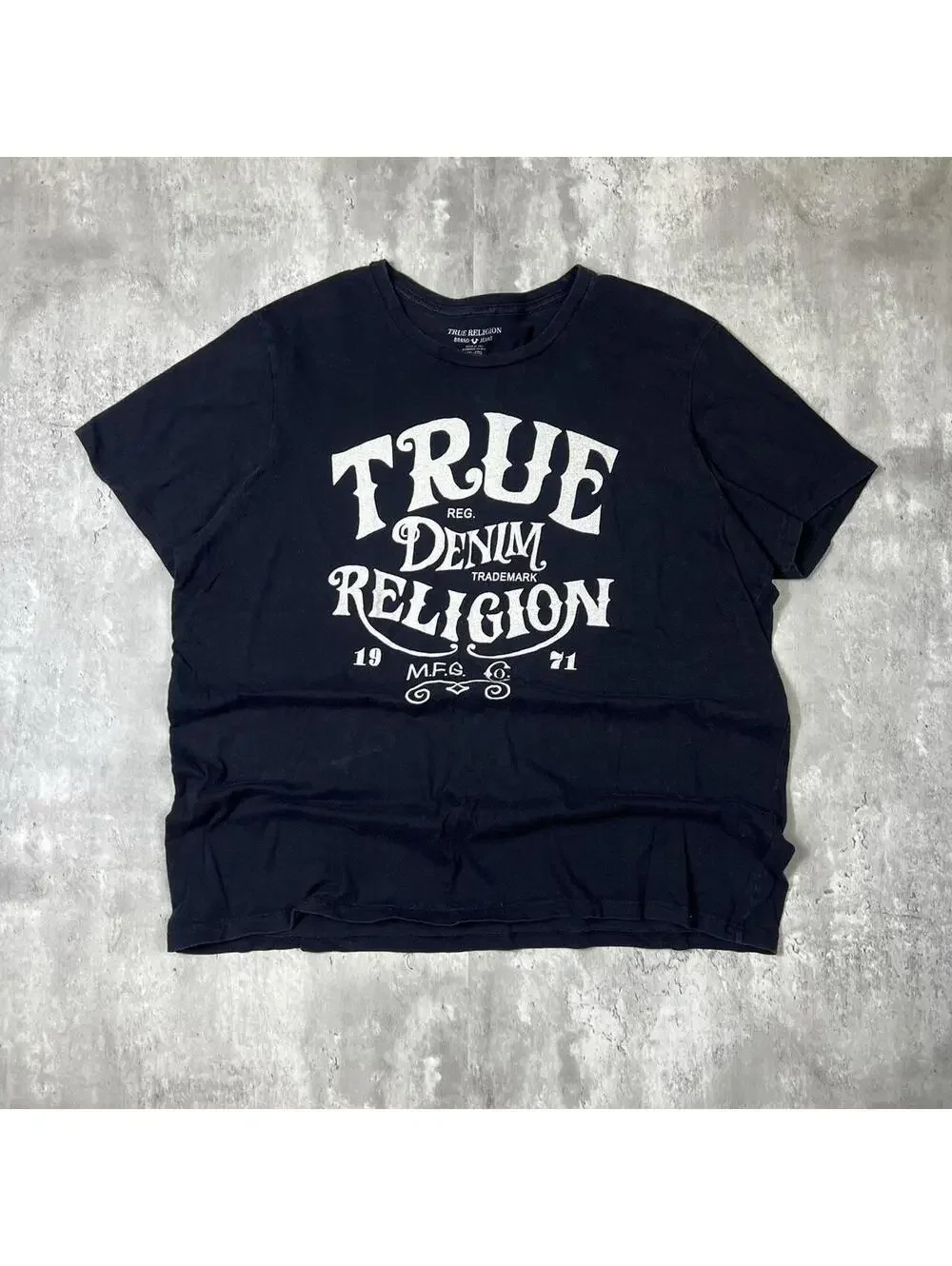 True Religion graphic tee in black 3xl / 2xl